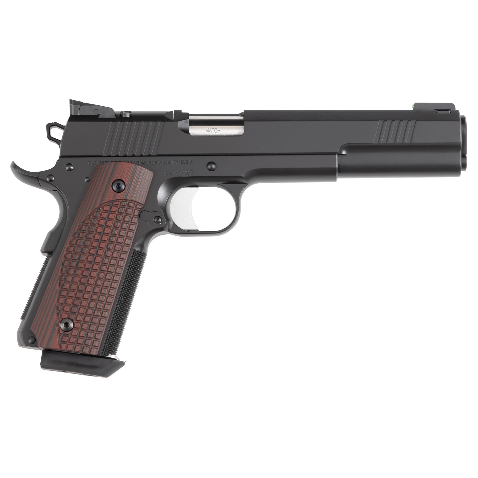 Dan Wesson 01793 Bruin  10mm Auto 8+1 6" Stainless Steel Barrel, Black Nitride Optic Ready/Serrated Steel Slide, Black Duty Stainless Steel Frame w/Beavertail, G10 Grip