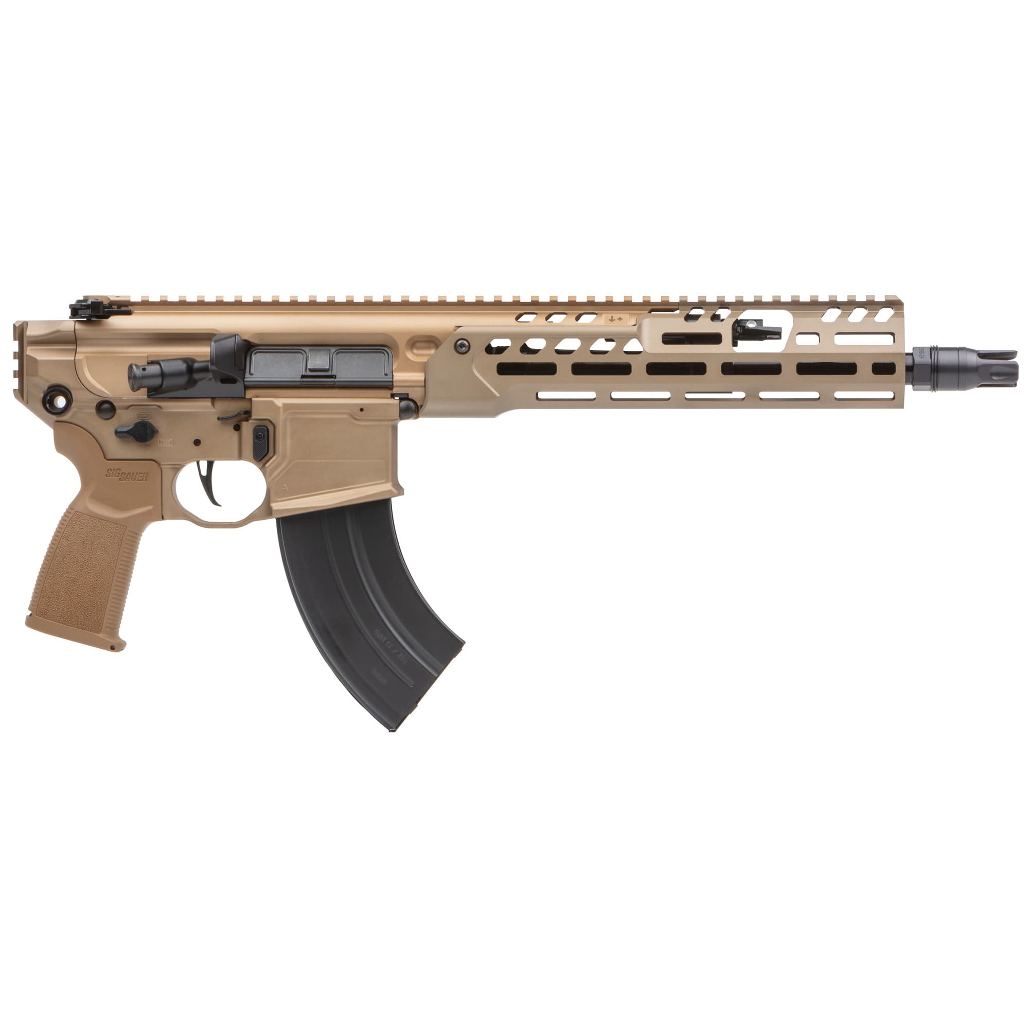 Sig Sauer PMCX762R11BLT MCX Spear LT 7.62x39mm 11.50" 28+1, Coyote, OEM Grip, Rocksett Sig QD Suppressor Ready Flash Hider, Adj. Gas Block