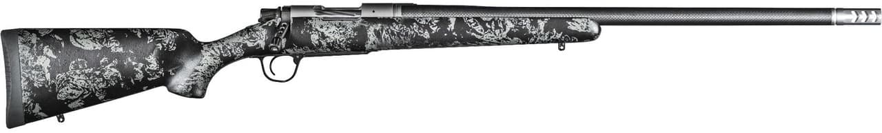 Christensen Arms 8010613700 Ridgeline FFT Full Size 6.5 PRC 3+1, 20" Stainless Steel Threaded Barrel, Stainless Aluminum Receiver, Black w/Gray Accents Fixed Sporter w/Flash Forged Technology Stock