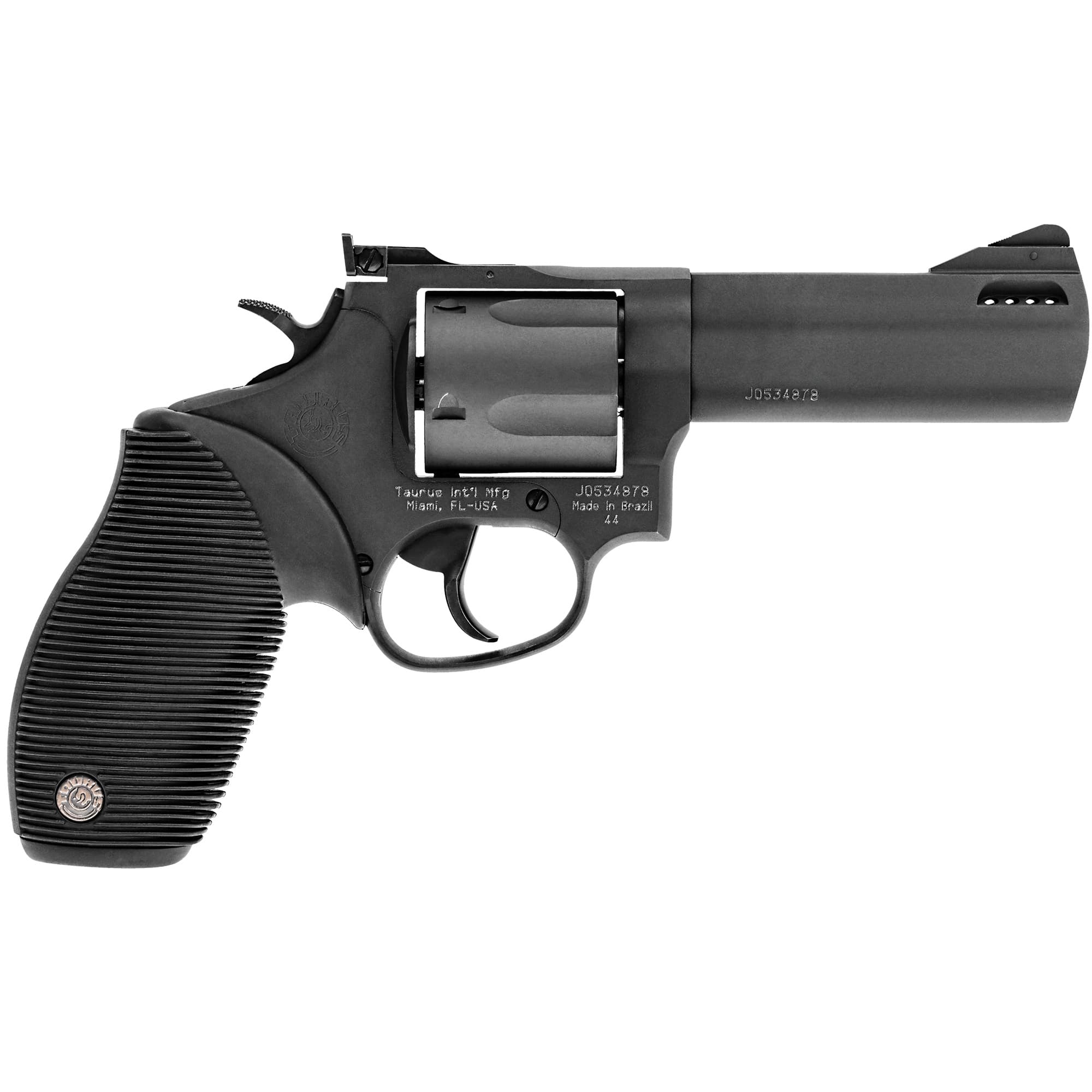 Taurus Tracker 44 Revolver - Black | .44 Mag | 4" Barrel | 5rd | Rubber Grip | Ported Barrel