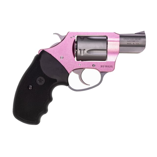 Charter Arms 53830 Undercover Lite Pink Lady Small 38 Special, 5 Shot 2" Stainless Steel Barrel & Cylinder, Aluminum Frame w/Black Finger Grooved Rubber Grip, Exposed Hammer