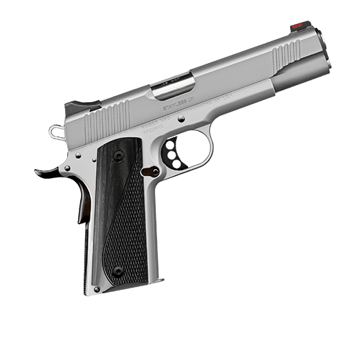 Kimber Mfg, Inc 3700594 LW Arctic 9mm Luger 9+1 5" Stainless Match Grade Barrel, Silver Serrated Stainless Steel Slide, Silver Aluminum Frame w/Beavertail, Black/Gray Laminate Grip