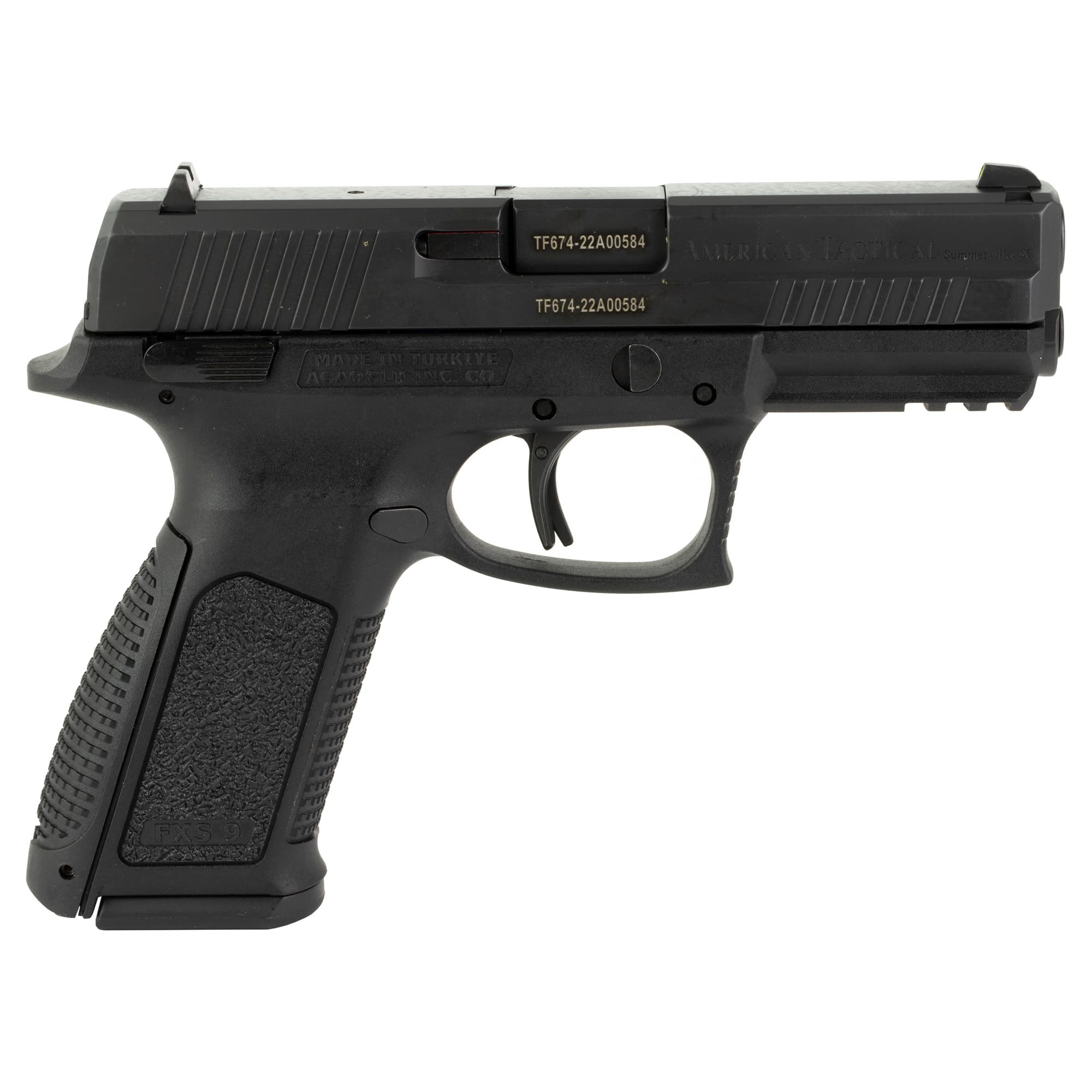 ATI HGA AGAOGLU FXS-9 Pistol - Black | 9mm |  4.1" Barrel | 10 RND