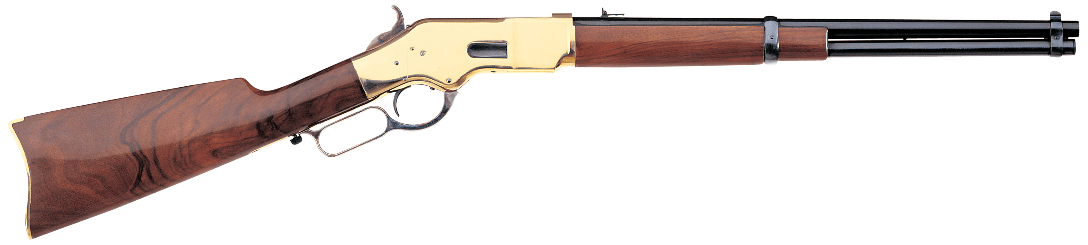 Taylors & Company 550209 1866 Yellowboy Carbine 45 Colt (LC) Caliber with 10+1 Capacity, 19" Blued Barrel, Brass Metal Finish & Walnut Stock (Full Size)