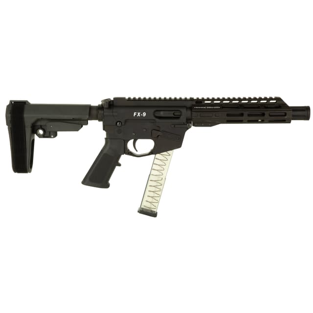Freedom Ordnance FX-9P8S FX-9 9mm Luger 8" 31+1 Black Anodized Black Polymer SBA3 Pistol Brace