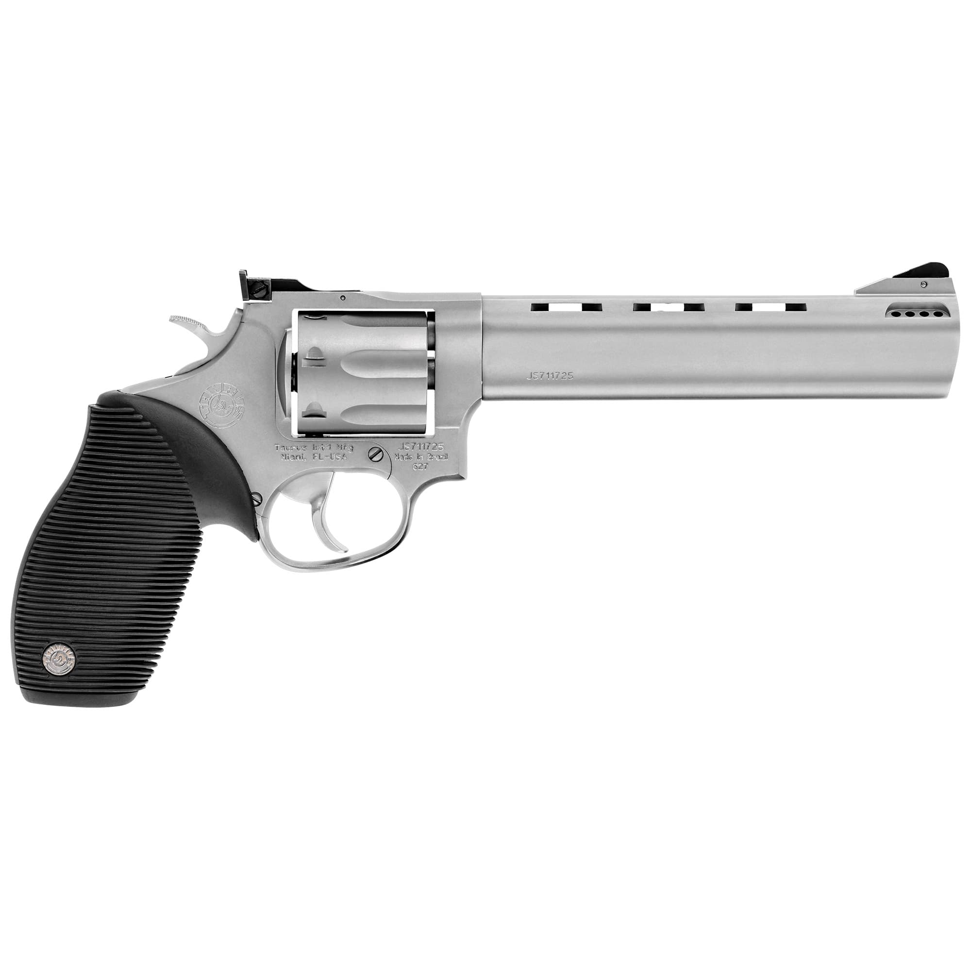Taurus Tracker 627 Revolver - Stainless | 357 Mag / 38 Spl +P | 6.5" Barrel | 7rd | Rubber Grip