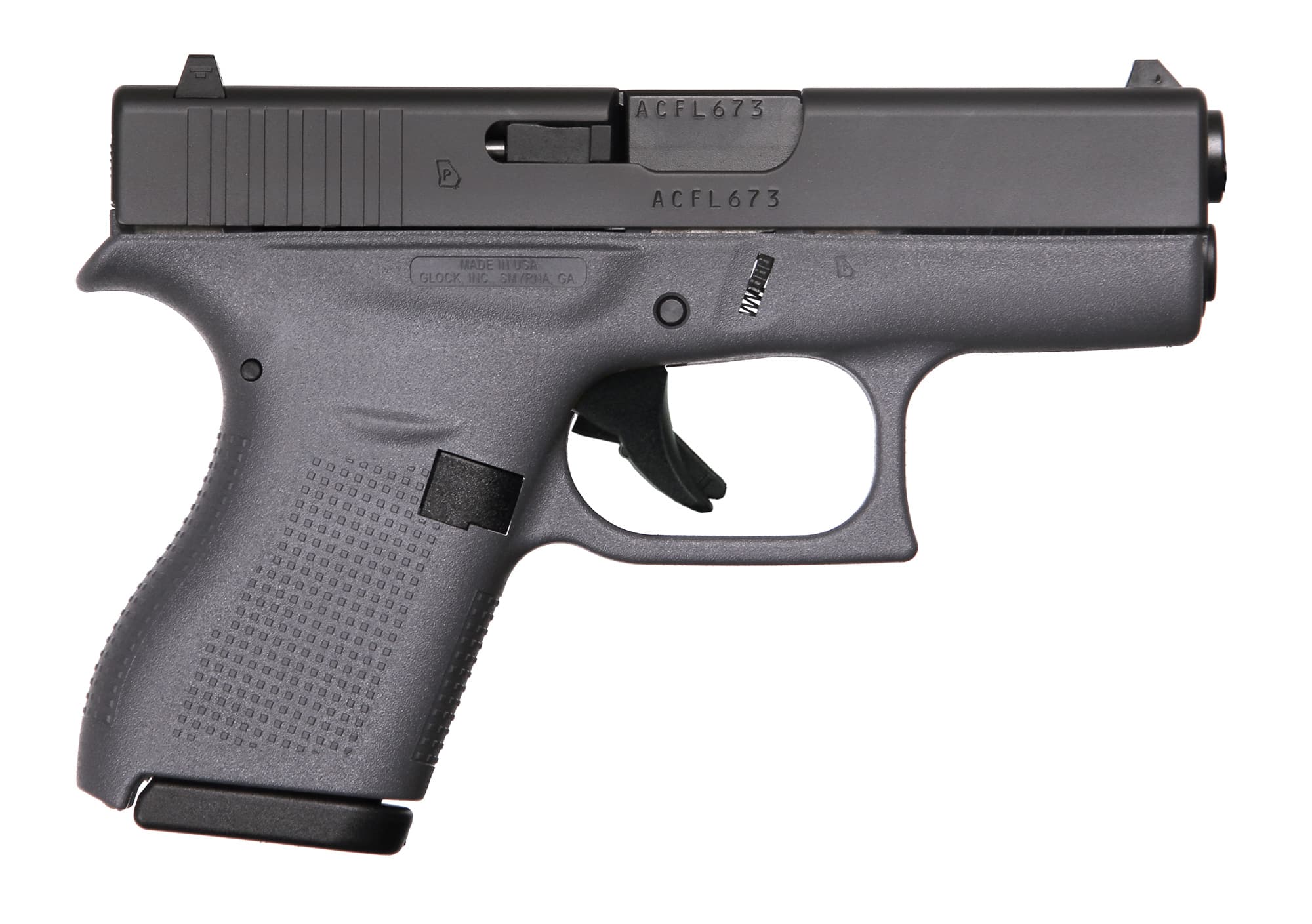 Glock G42 .380 ACP 3.2in Barrel 6rd Black Finish