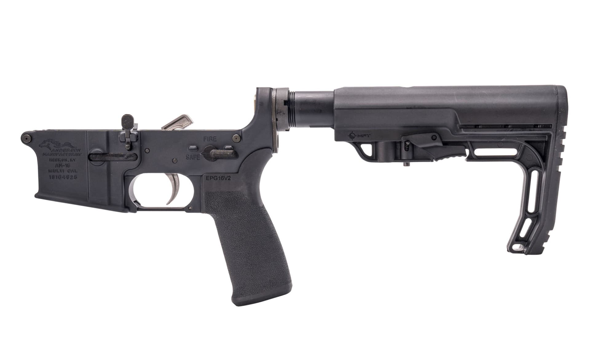 Anderson AM-15 Forged Complete AR Lower - Black | MFT Buttstock