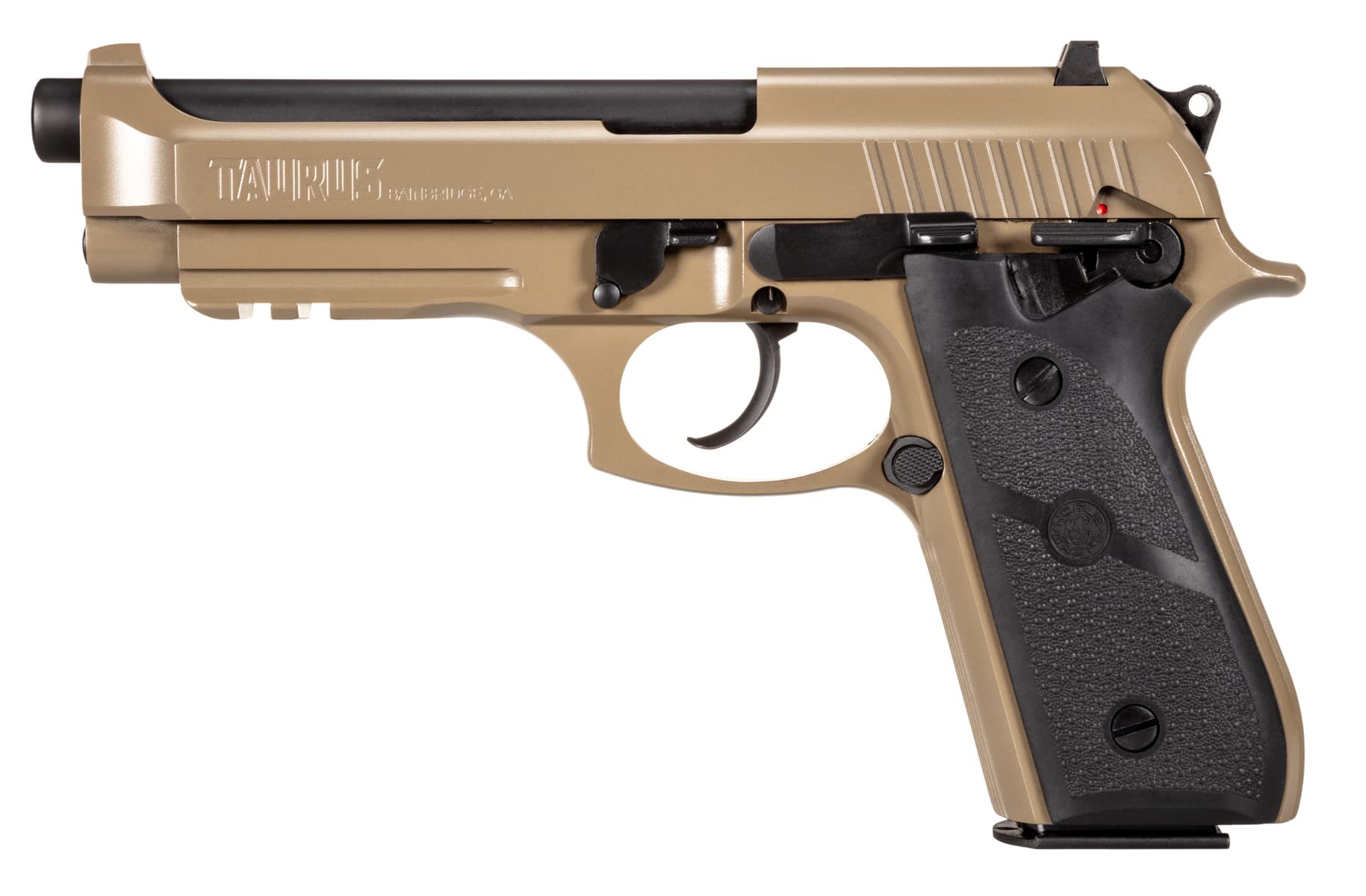 Taurus PT92 9mm Luger 5 Inch Barrel 17 Rounds FDE Cerakote Hogue Grip