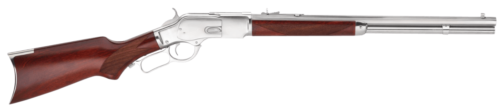 Taylors & Company 550232 1873  45 Colt (LC) Caliber with 10+1 Capacity, 20" Barrel, Silver Metal Finish & Walnut Fixed Pistol Grip Stock (Full Size)