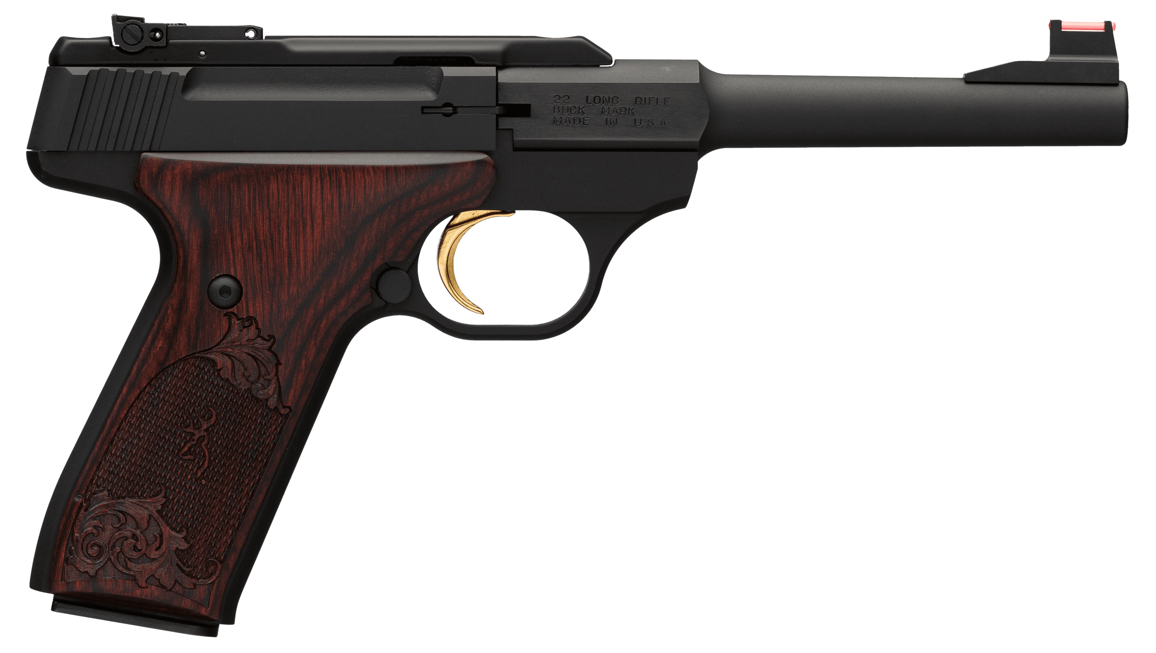 Browning Buck Mark Challenge 22 Long Rifle 5.5 in 10+1 Matte Serrated Slide Engraved Rosewood Grip