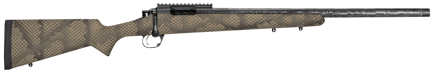 Proof Research 135198 Glacier Full Size 7mm PRC 4+1 24" Carbon Fiber Match Grade Threaded Barrel, Black Cerakote Steel Receiver, Picatinny Rail, PROOF Hunter TFDE Carbon Fiber Stock