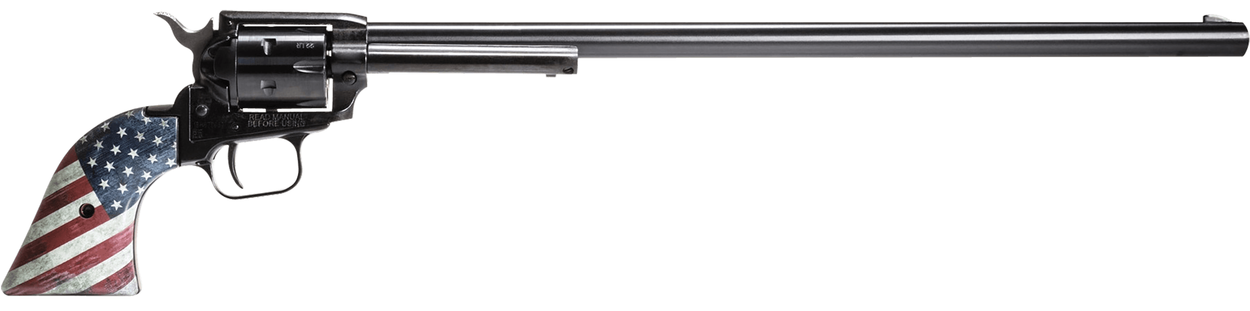 Heritage Manufacturing, Rough Rider, 22 Long Rifle, 16 in, 6 Round, Oxide Finish, US Flag Grip