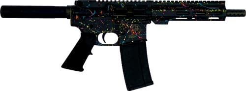 Great Lakes Firearms GLFA GL15223PSBLK 223 Wylde 7.5" 30 Rounds Splatter Finish