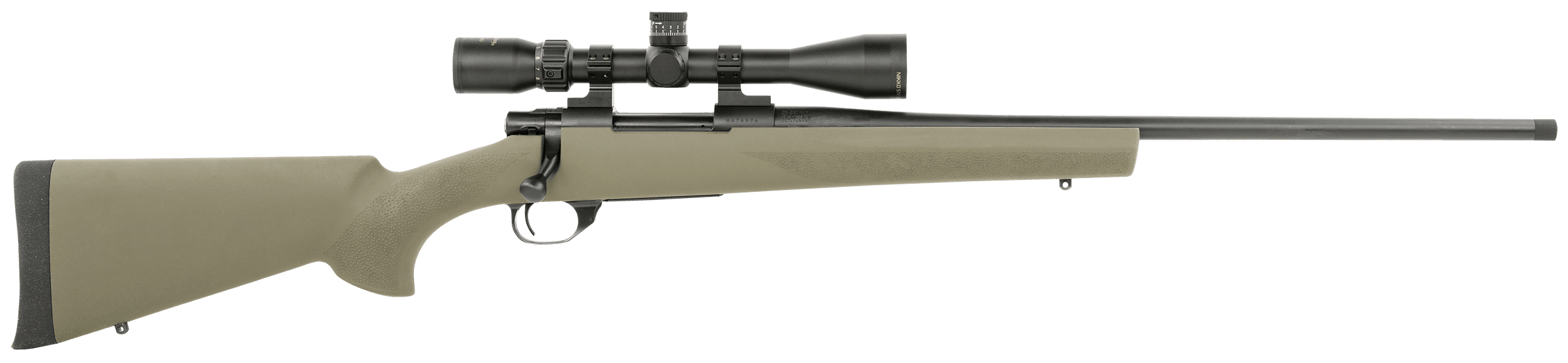 Howa HGP2250G M1500 Gamepro Gen2 22-250 Rem 4+1 22" Barrel, Blued Steel Receiver, Green Hogue OverMolded Synthetic Stock Includes Nikko Stirling GamePro 4-12x40mm Scope