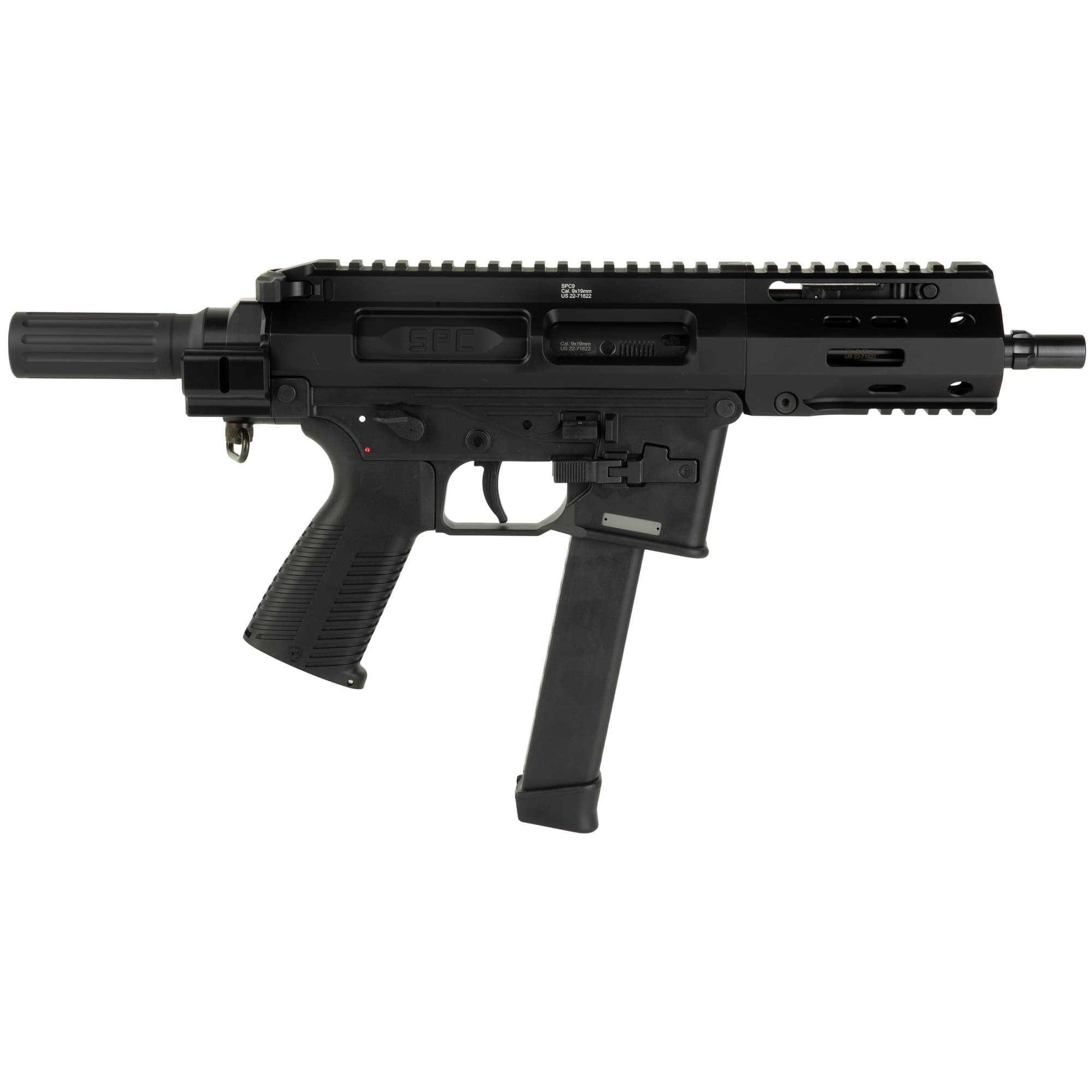 B&T SPC9 9mm Luger 5.9in 33 Rounds Polymer Grip Optic Ready Tele Brace Adapter
