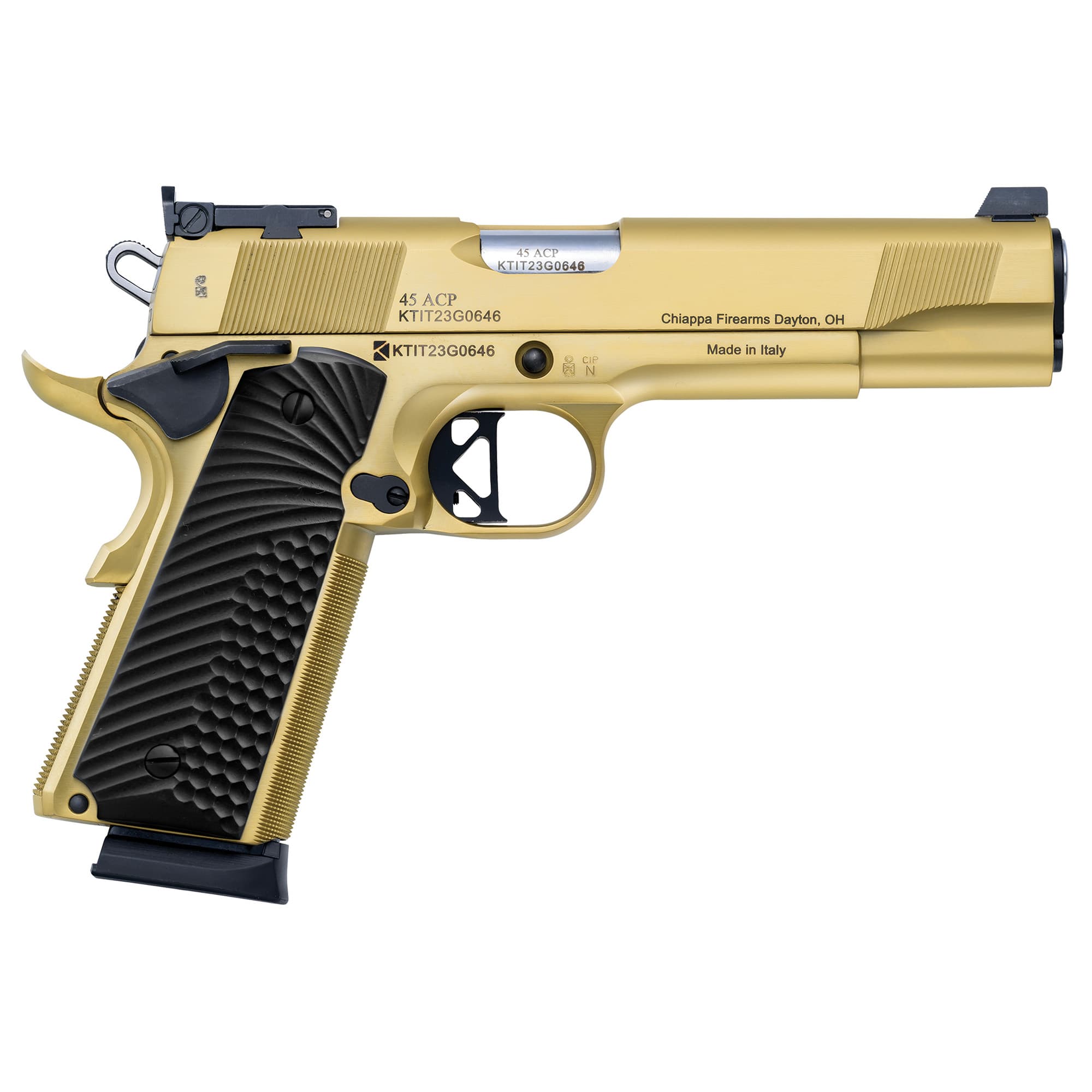 Charles Daly Empire 1911 Pistol 45 ACP 5 in Gold PVD 8 Rounds