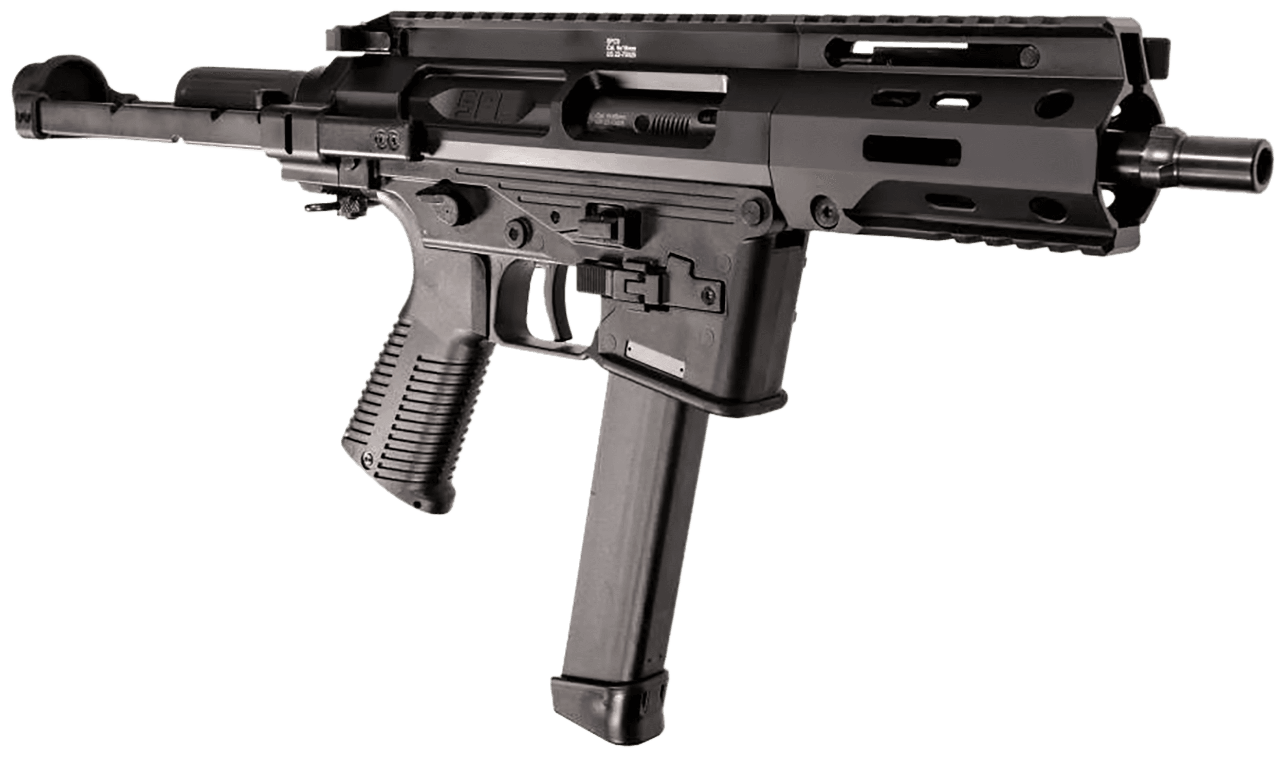 B&T Spc9 9mm Luger 5in Barrel 33rd Tele Brace Adapter Gray Black