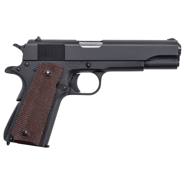 Auto Ordnance 1911 A1 GI Spec 9mm Luger 5" Barrel 9 Rounds Matte Black Stainless Slide Wood Grips