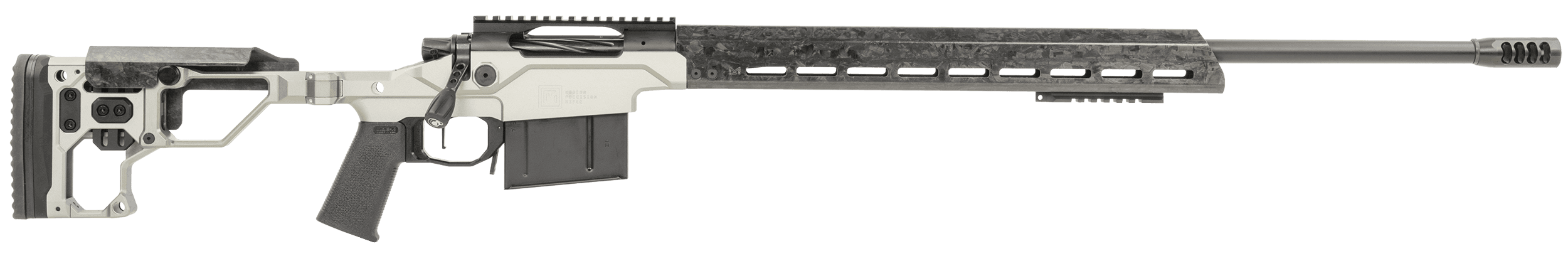 Christensen Arms 8010307100 Modern Precision 6mm Creedmoor 24" Threaded Carbon Fiber Barrel 5+1, Black Nitride Finish, Tungsten Anodized Folding Stock, Polymer Grip