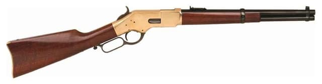 Cimarron 1866 Yellowboy .38 Special 16 inch Trapper 10 Round Brass Blue Walnut