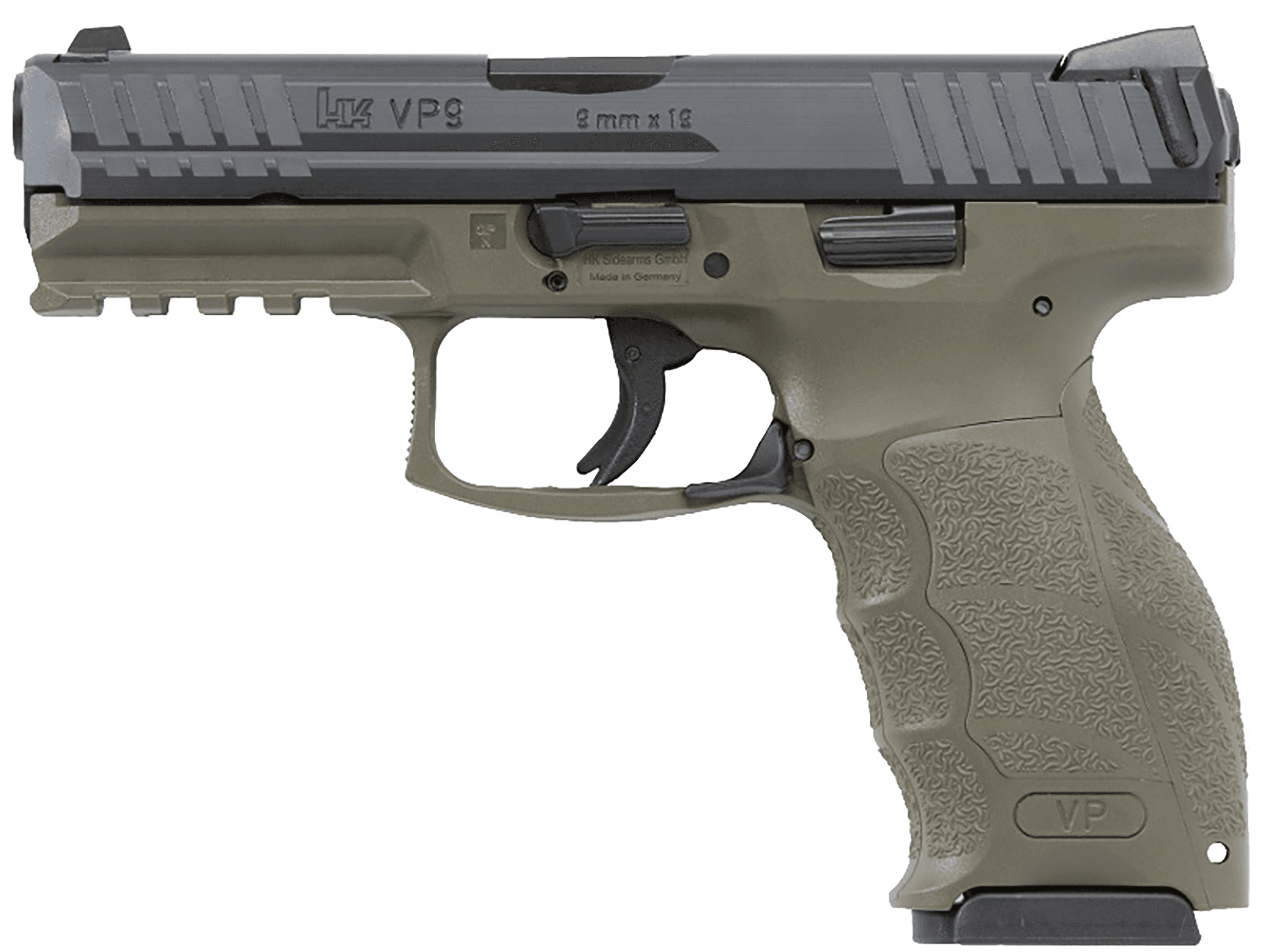 Heckler & Koch VP9 9mm Luger 4.09in Barrel 17rd OD Green Night Sights