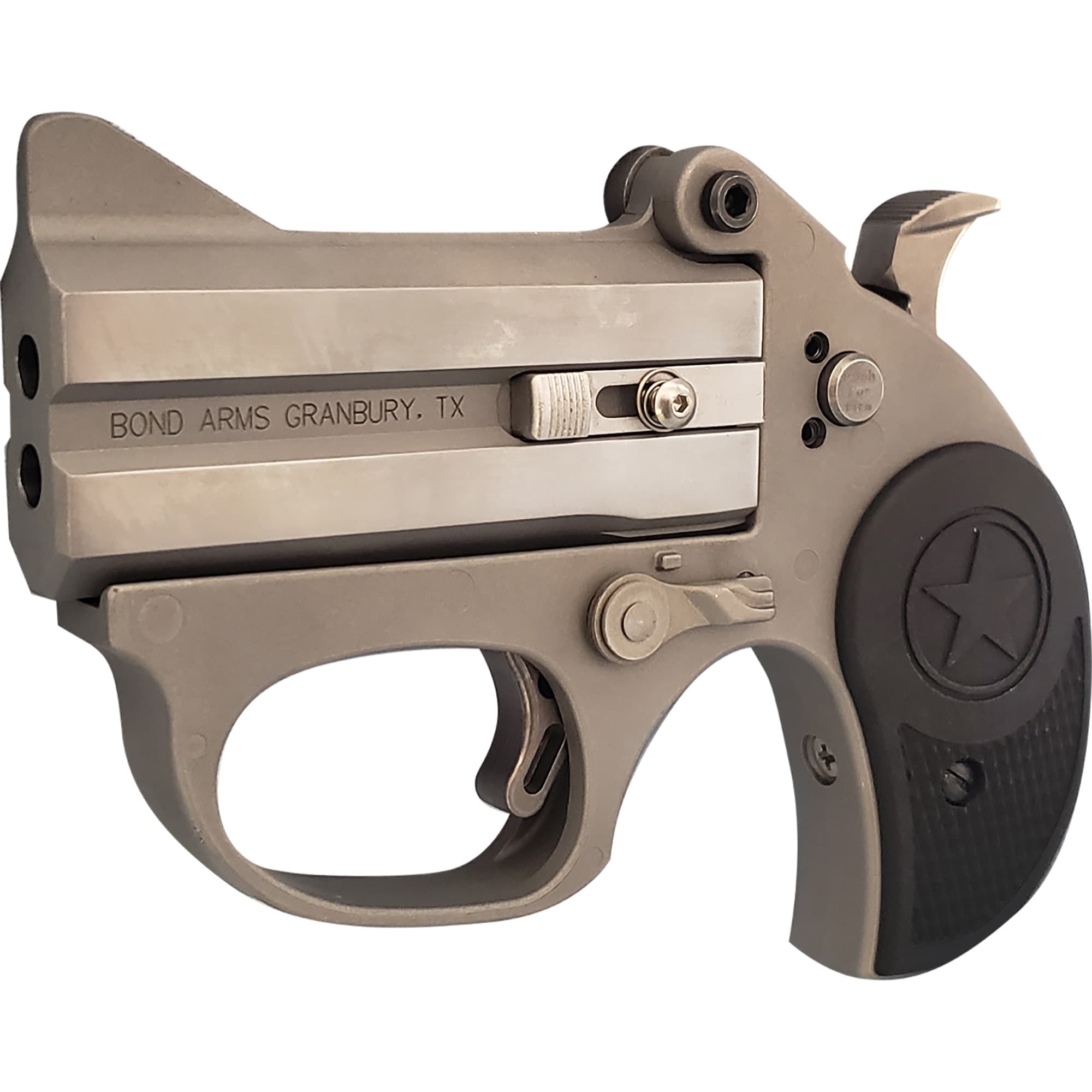 Bond Arms BASRS Stinger  22 LR 2rd, 3" Double Rough Matte Stainless Steel Barrel & Frame, Black Nylon Grip,