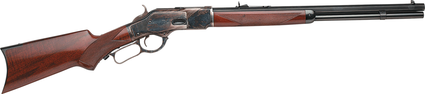 Taylors & Company 550181 1873 Taylor's Trapper Lever Action 357 Mag Caliber with 10+1 Capacity, 18" Blued Octagon Barrel, Color Case Hardened Metal Finish & Walnut Stock (Full Size)