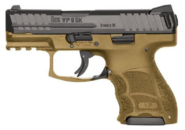 Heckler & Koch VP9SK 9mm Luger 3.39 in 10+1 Flat Dark Earth Steel Slide