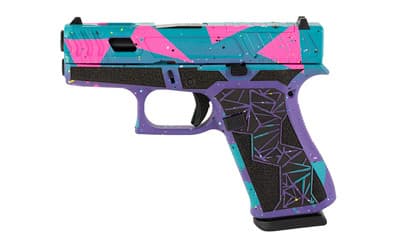 Glock G43X 9mm Luger 3.41in 10rd Cerakote Purple Cyan Pink