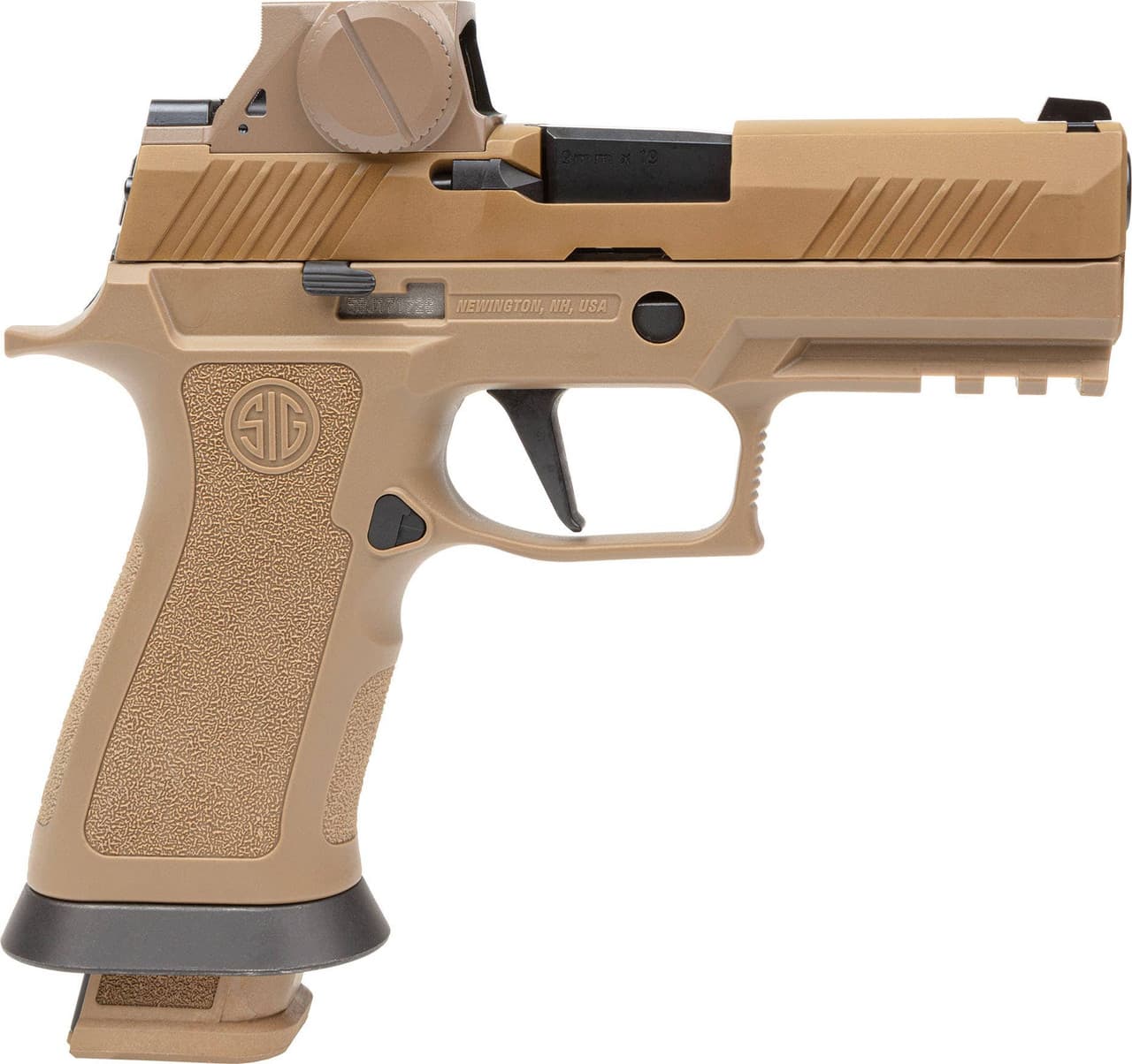 Sig Sauer M18X 9mm Luger 3.9 inch 21 Coyote Finish Optic Ready Stainless Slide