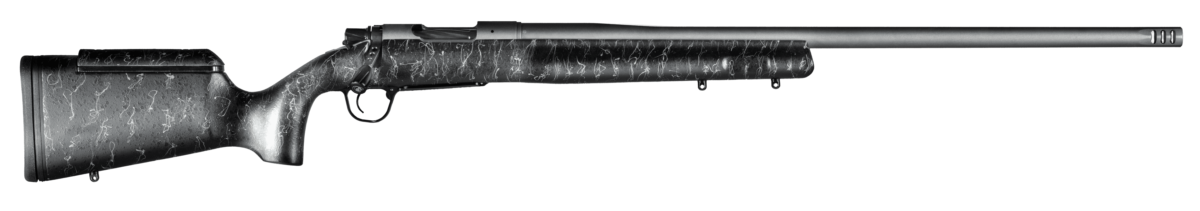Christensen Arms 8010200500 Mesa Long Range 28 Nosler 3+1 26" Threaded Barrel, Tungsten Gray Cerakote, Black with Gray Webbing Stock
