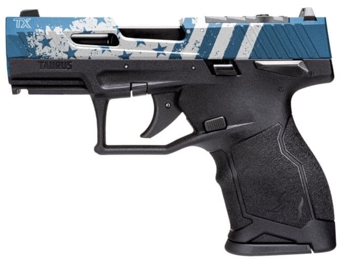 Taurus TX22 .22LR 3.6" 10rd Blue US Flag Engraved Slide