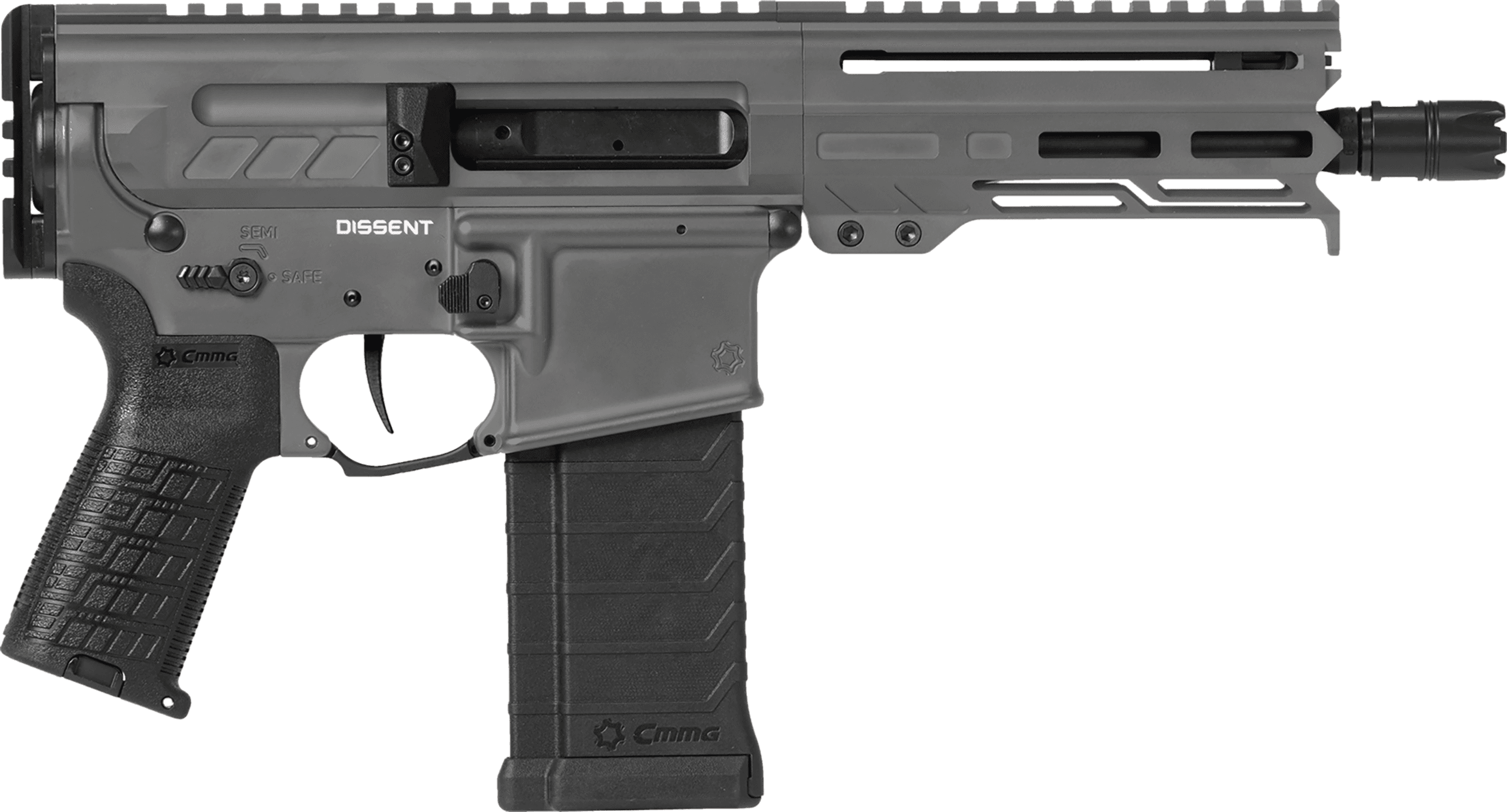 CMMG Dissent 5.56 NATO 6.5" 30rd Tungsten Gray Cerakote
