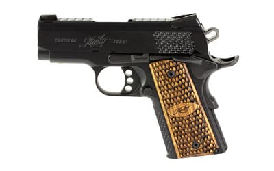 Kimber Mfg.,inc 3200150CA Ultra Raptor II (CA) 45 ACP 7+1 3" Matte Black Steel Slide Zebra Wood, Scale Pattern Kimber Logo Grip
