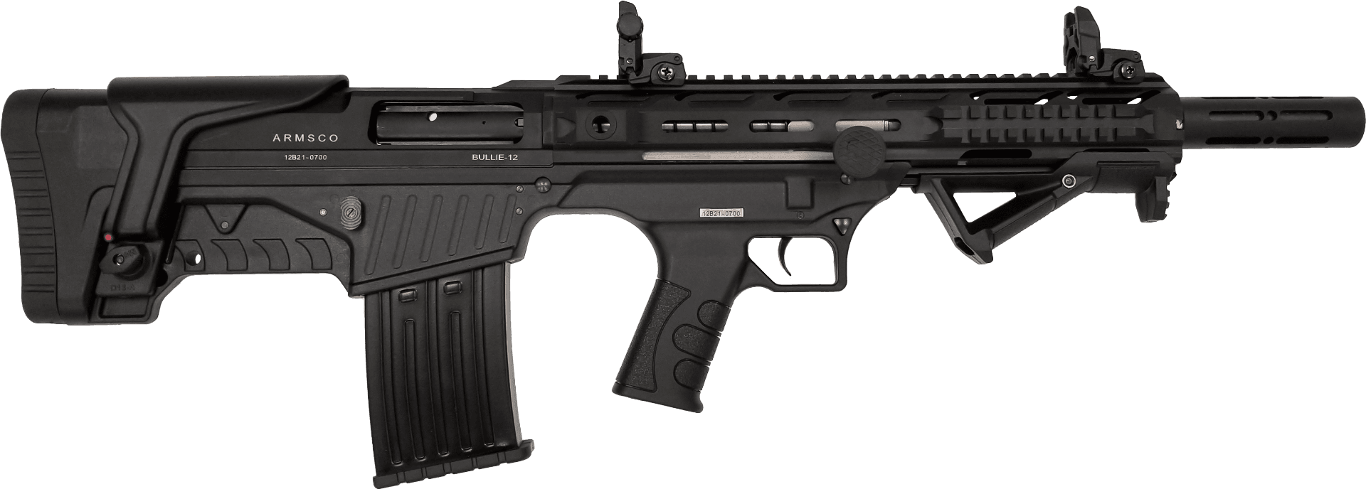Armsco BULLIE-12 Bullpup Semi-Auto Shotgun - Black | 12ga | 20" Barrel | Synthetic Furniture