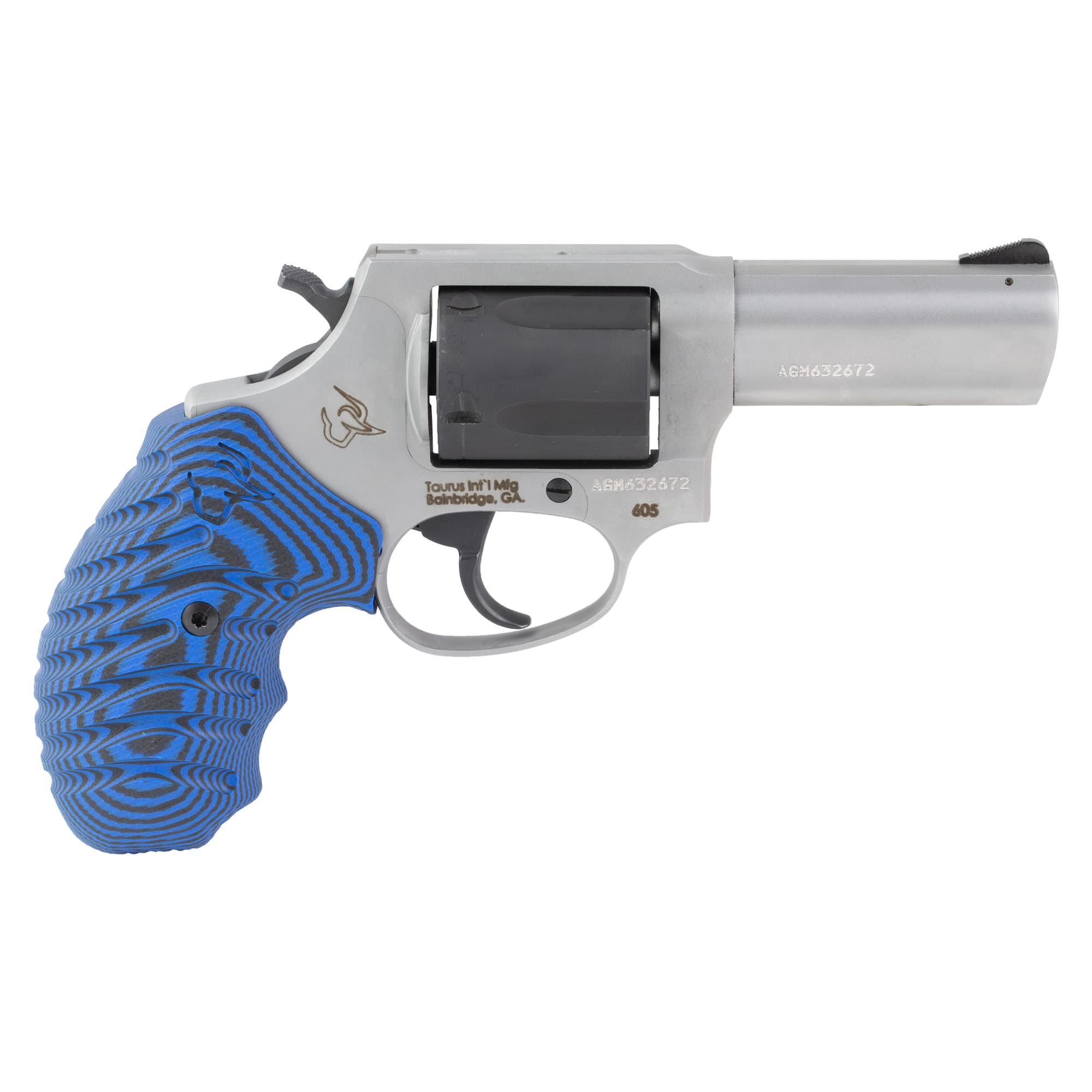 Taurus 605 357 Magnum 3 Inch 5 Rounds Steel Blue Optics Ready