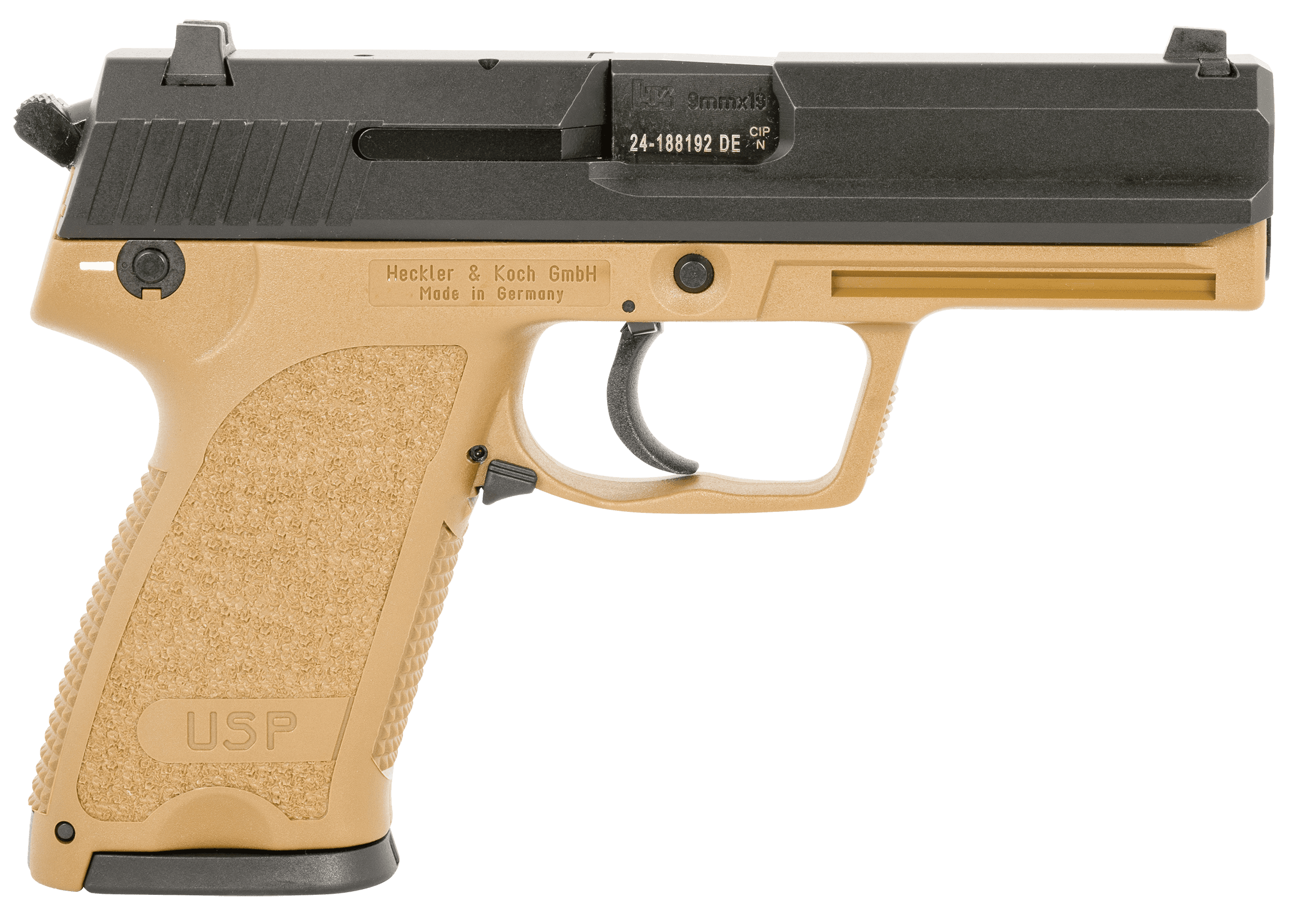 HK USP Tactical, 9mm Luger, 4.8in. Barrel, 15rd - FDE (81000353)