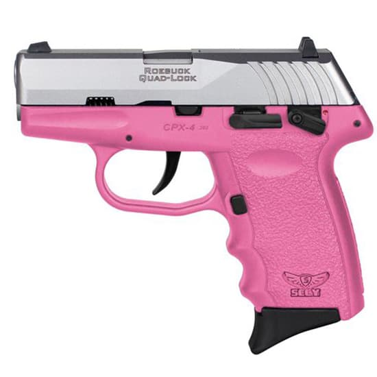 SCCY Industries CPX-4TTPK CPX-4  380 ACP 10+1 2.96" Pink Polymer Serrated SS Slide Finger Grooved Pink Polymer Grip