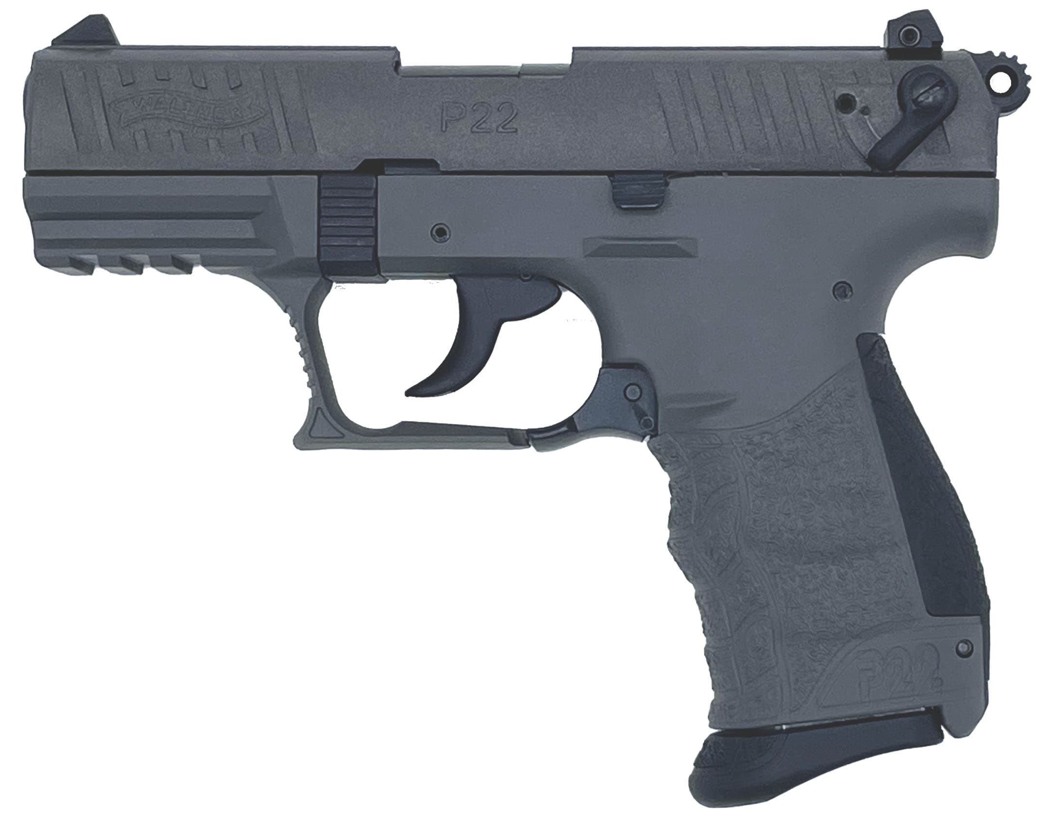Walther P22 22 Long Rifle 3.42 inches 10 Rounds Tungsten Gray
