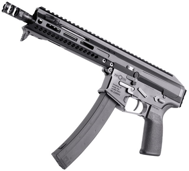 Patriot Ordnance Factory Phoenix 9mm Luger 8in Barrel 35rd Capacity Black Anodized