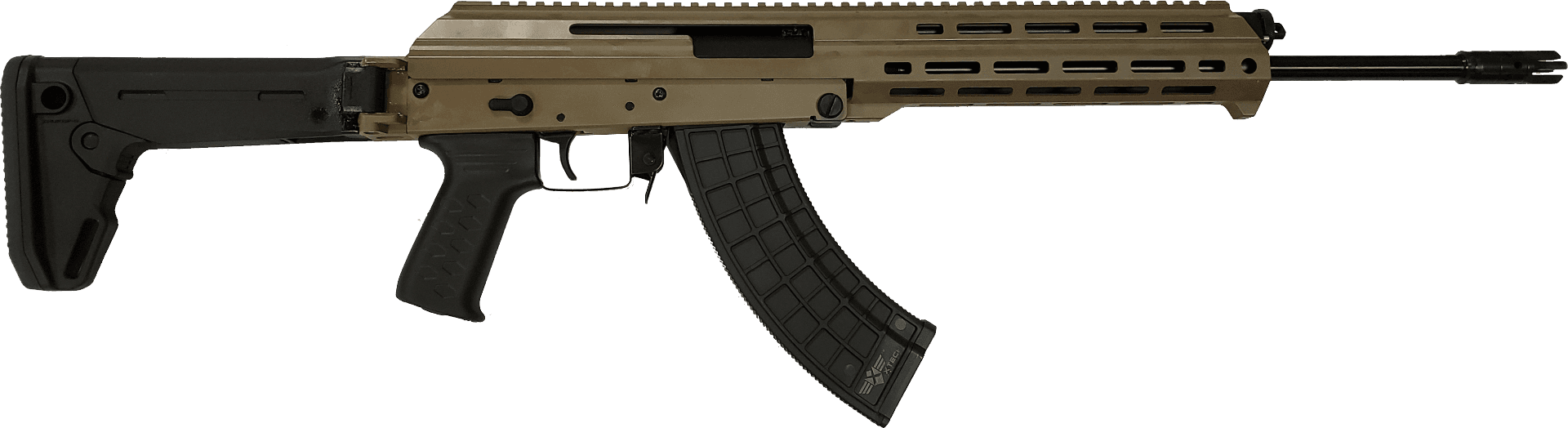 M+M Inc M10X AK-47 Rifle - Bronze | 7.62x39 | 16.5" Barrel | Left Side Charging Handle | Magpul Zhukov Side-Folding 5-position Collapsible Stock
