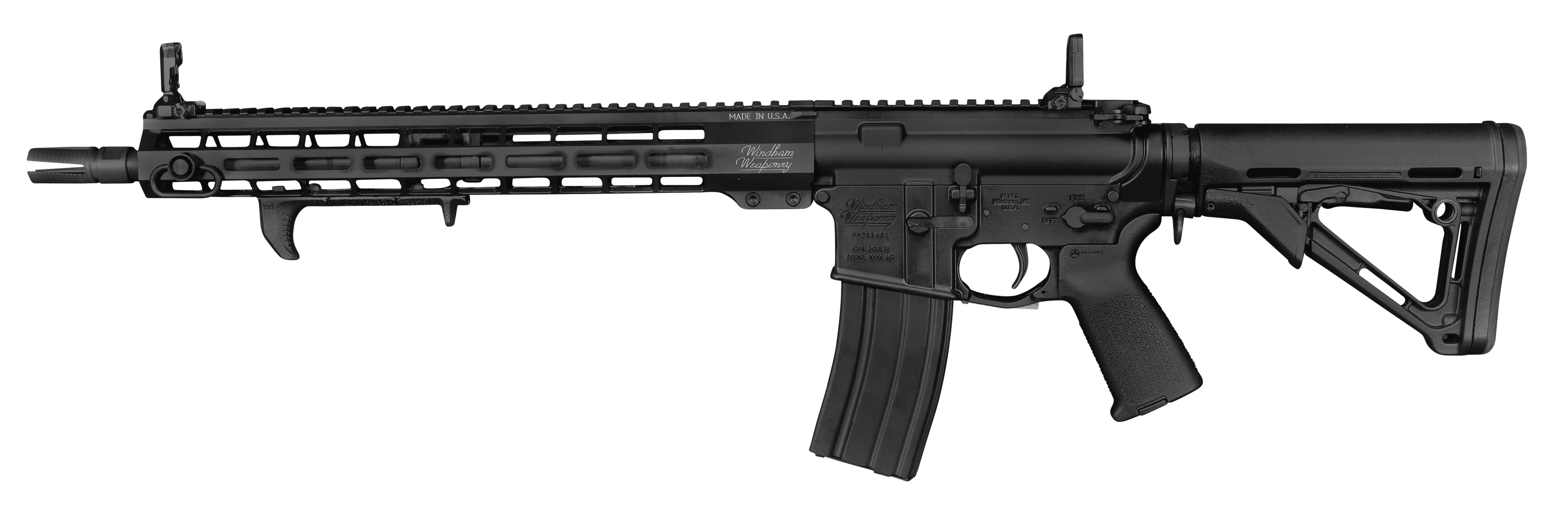 Windham Weaponry R16M4SFSCT CDI  5.56x45mm NATO Caliber with 16" Barrel, 30+1 Capacity, Black Hard Coat Anodized Metal Finish, Black Adjustable Magpul CTR Stock & Magpul MOE Grip