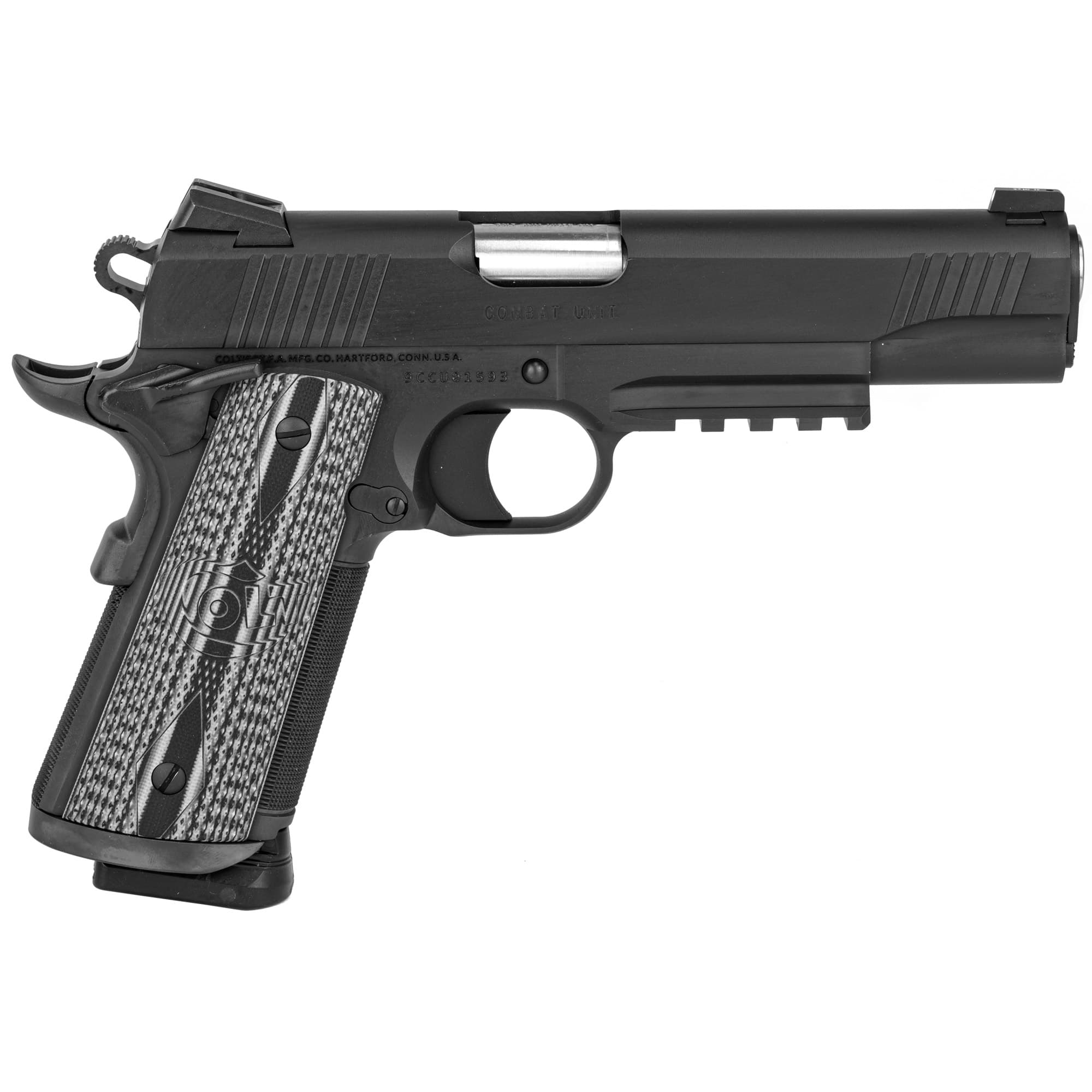 Colt 1911 Ccu Rail 9mm 5 in 9+1 Matte Diamond-Like Carbon Finish