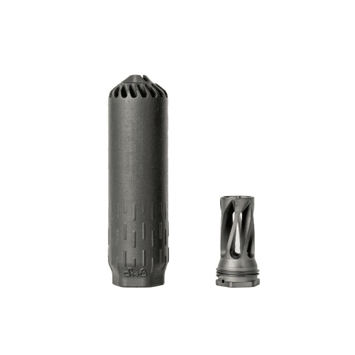 HUXWRX Flow 6K Suppressor 5.56mm 17-4 Stainless Steel Matte Black FDE