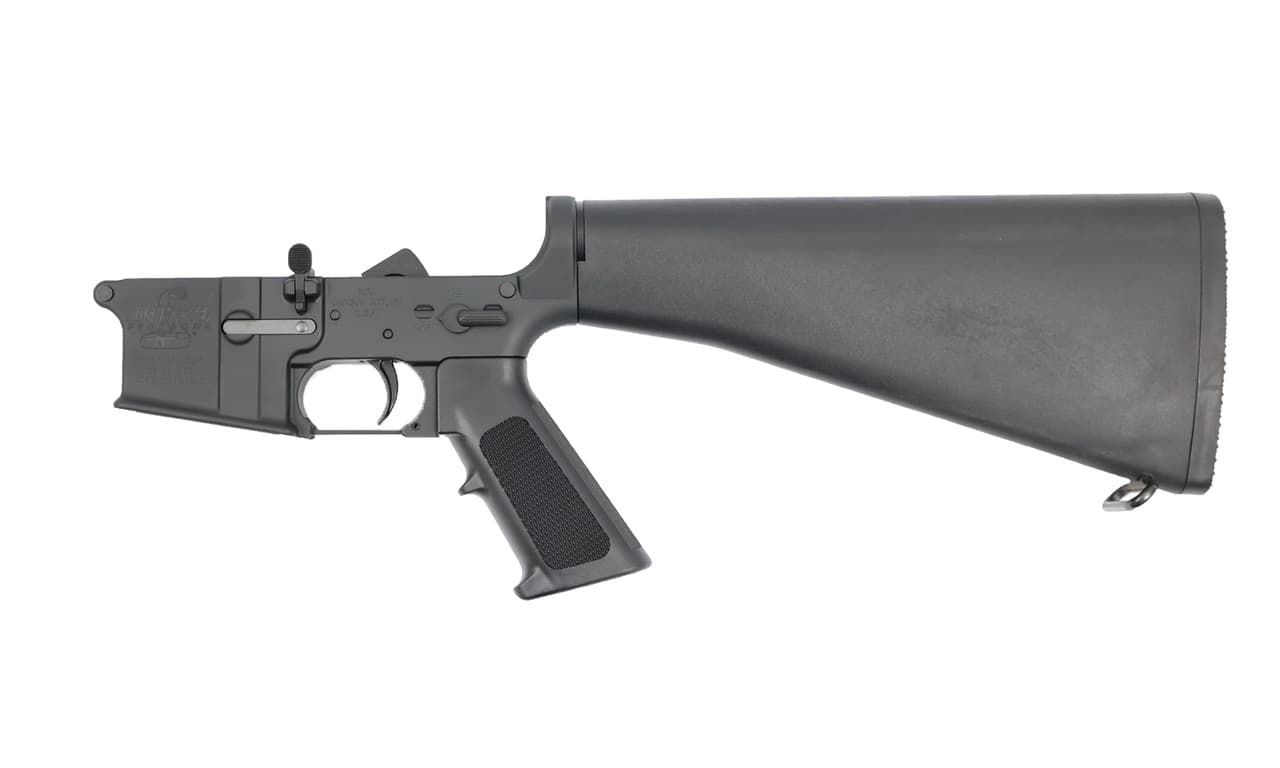 Bushmaster A2 Forged Complete AR15 Lower Receiver - Black | A2 Fixed Stock