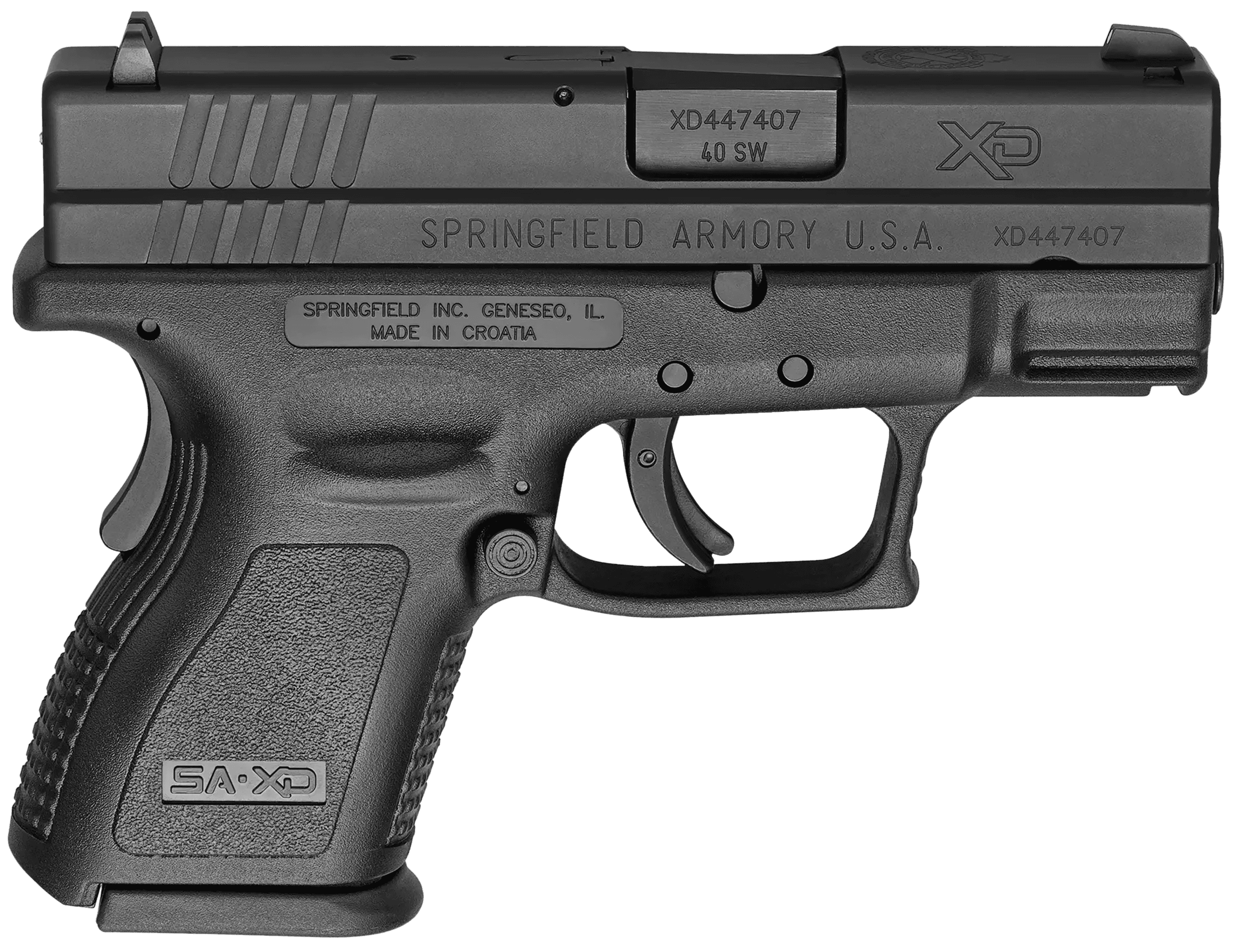 Springfield Armory XD9802HC XD Compact Frame 40 S&W 3 Inch 12 Rounds Melonite Steel