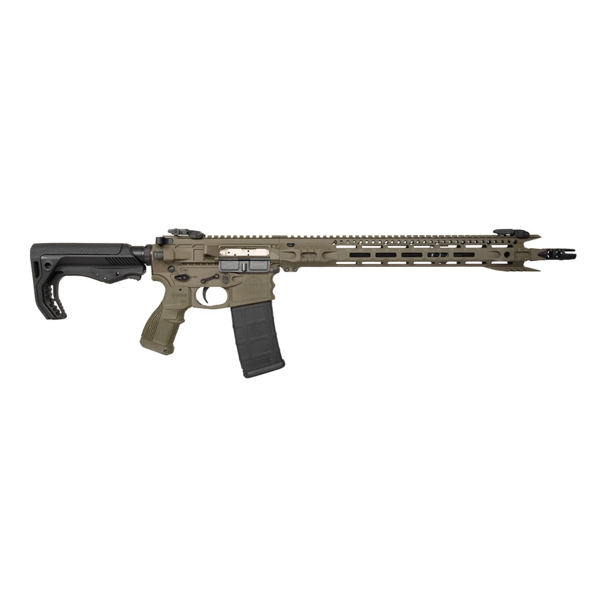 FosTech Stealth Raptor AR15 Rifle - OD Green | 5.56NATO | 16" Faxon Barrel | Mach-1 16" M-LOK Rail | Nickel Boron Low Mass BCG | FosTech Tomahawk Stock