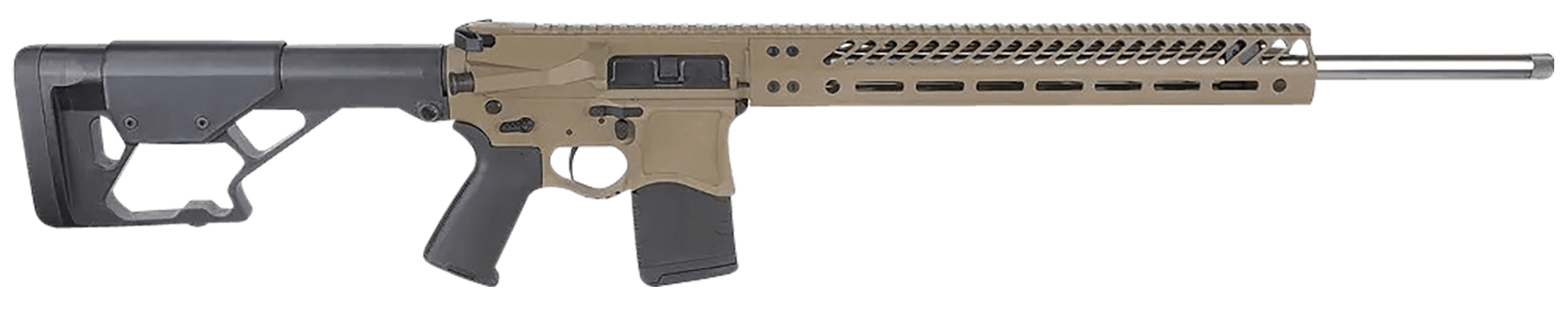 Seekins Precision 0011300117FDE DMR  6mm ARC 30+1 18" Stainless Barrel, FDE Rec/Handgaurd, Black 10X-Ray Stock & Magpul Grip, Timney Trigger, Ambi Controls