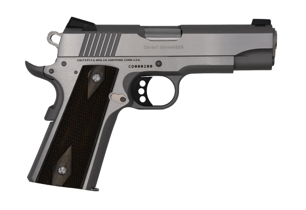 Colt Combat Commander 45 ACP 4.25in 8rd Stainless Steel G10 Grips